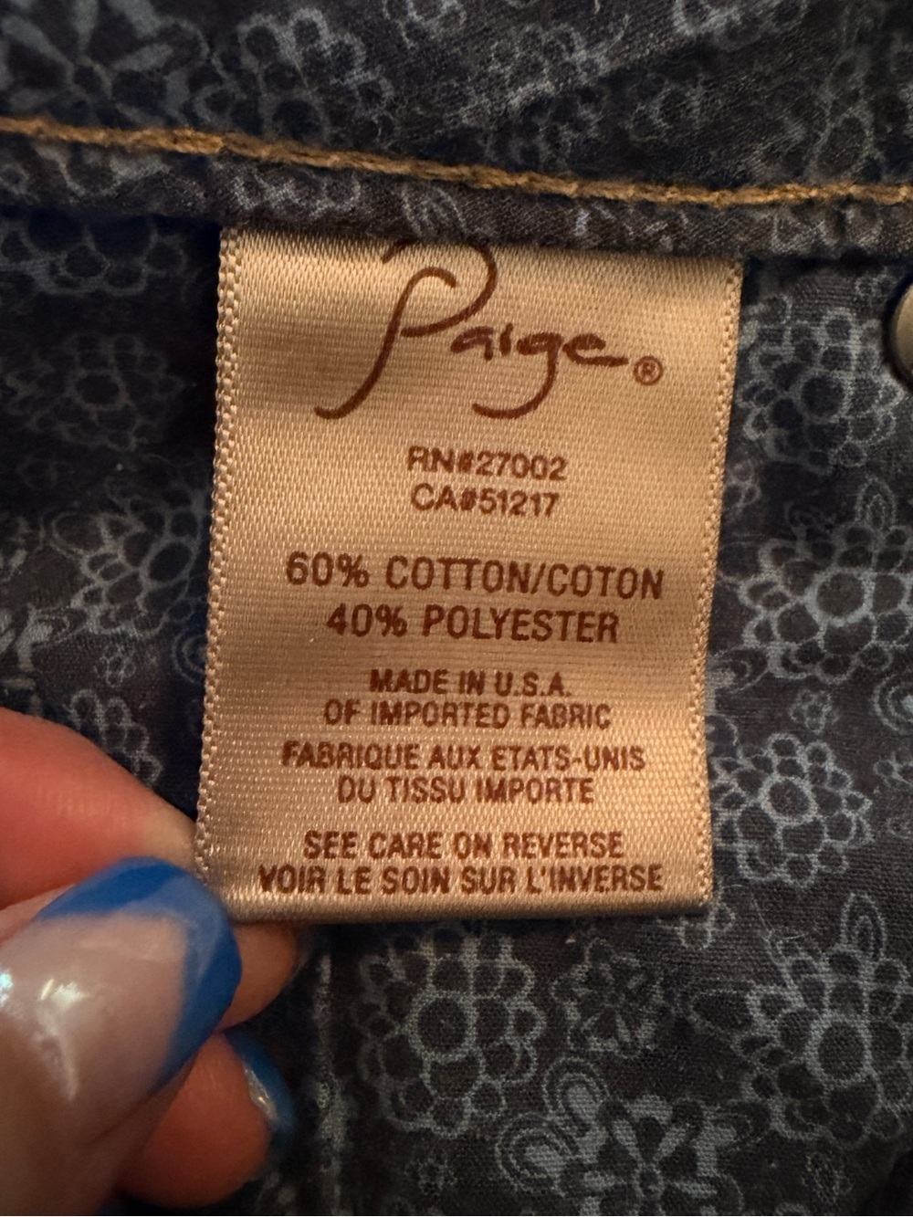 PAIGE 24 Lowrise Skyline Cropped Skinny Jeans Dark Wash - Picture 4 of 10